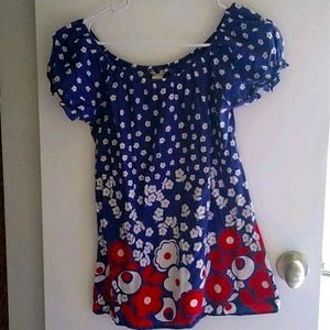 Forever 21 boho 70's print top